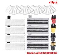 JUNPIY Housse de protection en microfibre for aspirateur à vapeur EasyFix SC2 SC3 SC4 SC5, tête brosse, grattoir verre Accessoires pour nettoyeurs vapeur(Set2)