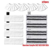 JUNPIY Housse de protection en microfibre for aspirateur à vapeur EasyFix SC2 SC3 SC4 SC5, tête brosse, grattoir verre Accessoires pour nettoyeurs vapeur(Set7)