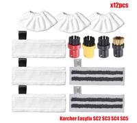 JUNPIY Housse de protection en microfibre for aspirateur à vapeur EasyFix SC2 SC3 SC4 SC5, tête brosse, grattoir verre Accessoires pour nettoyeurs vapeur(Set5)