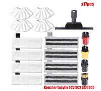 JUNPIY Housse de protection en microfibre for aspirateur à vapeur EasyFix SC2 SC3 SC4 SC5, tête brosse, grattoir verre Accessoires pour nettoyeurs vapeur(Set1)