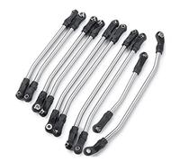 JUNPIY Jeu de maillons métalliques avec Embout de Tige, empattement de 313mm 1:10, for Axial, for Voiture sur chenilles SCX10 II 90046 RC, 30 pièces/Ensemble Biellette de Bras de Suspension