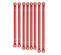 JUNPIY Kit non assemblé de biellette en alliage d'aluminium, empattement de 313mm, 3 couleurs 1/10, for Axial, for pièces de voiture sur chenilles SCX10 RC, 8 pièces/lot Biellette de bras de suspensio