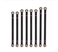 JUNPIY Lien en aluminium fileté intérieurement, avec jeu d'embouts de tige M3, empattement de 313mm, chenille 1/10 RC, for Axial, for SCX10 RGT 86100, 8 pièces/lot Biellette de bras de suspension(Schw