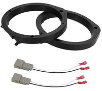 JUNPIY Lot de 2 bagues d'espacement for Haut-Parleur Tweeter, Adaptateur d'espacement for Haut-Parleur, for Civic, 2006-2011, étanche, for 6,5" ABS Noir Avant Bague d'espacement pour Haut-Parleur