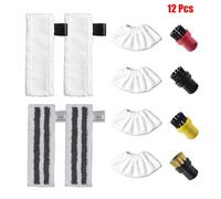 JUNPIY Nettoyeur vapeur Easyfix SC2 SC3 SC4 SC5 Microfibre Tampon Chiffon Brosse Pièces de rechange Têtes Accessoires Accessoires pour nettoyeurs vapeur(SET S)