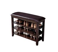Junpllvic Banc à Chaussures Nordic Home Creative Long Shoe Stool Double Layer Shoe Stool Sofa Stool Suitable for Living Room Porche Corner Corridor Hallway Storage Bench (Taille : M)