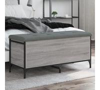 Junpllvic Banc rembourré avec Repose-Pieds, Rangement, Armoire, Banc, Chambre, chêne Brun, 102 x 42 x 45 cm, Bois