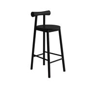 Junpllvic Tabourets de Bar Hauts avec Dossier, Pieds et Repose-Pieds en Bois Massif, Chaise de Petit-déjeuner for île, pub, café, Bistro, Salle à Manger, Cuisine, Support 200 kg(40 * 40 * 65cm)