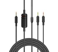Junsi Câble audio compatible avec casque de jeu Beyerdynamic MMX 300 (2e génération) - Cordon de 3,5 mm avec contrôle du volume, version ordinateur