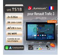 Junsun 2Go 32Go 13.5"" 4G WIFI adaptateur autoradio pour Renault Trafic 3 2015-2019 accessoire autoradio android voiture carplay GPS