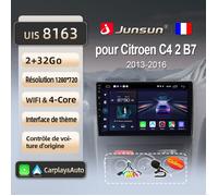 Junsun 2Go 32Go WIFI adaptateur autoradio pour Citroen C4 2 B7 2013 2014 2015-2016 accessoire autoradio android voiture carplay GPS
