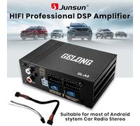 Junsun 4 × 80 W DSP amplificateur de puissance de voiture processeur Audio mise à niveau Plug-and-Play sortie de basse profonde et de caisson de basses améliorer la qualité du son Rouge