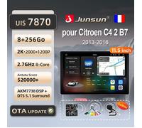Junsun 8Go 256Go 11.5"" 4G WIFI adaptateur autoradio pour Citroen C4 2 B7 2013-2016 accessoire autoradio android voiture carplay GPS