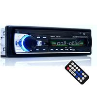 Junsun Autoradio 1 din avec mains libres - Bluetooth, USB, AUX, lecteur de carte mémoire, connecteur ISO, télécommande, microphone intégré - Mains libres