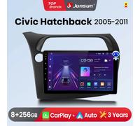 Junsun-Autoradio sans fil pour Honda Civic URA, CarPlay Android Auto, Limitation GPS, 2 Din, Back 2005-2011 V1C (2GB 32GB)