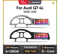 Junsun-Limitation de l'autoradio pour Audi Q7 4L, CarPlay pour Apple Stereo Wireless, Android Auto, 8 Core, 4G, WiFi, GPS, Autoradio, 2006-2015 6GB-128GB MMI 3G BK