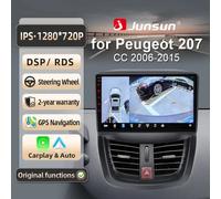 Junsun para PEUGEOT 207 2006-2015 9 Polegadas 4GB 64GB Android 13 Car Stereo GPS Navegação Carplay Rádio Auto DSP Bluetooth FM Suporte Controle Volante USB AUX Entrada Câmera de Ré Pronto Tela V1Pro(4