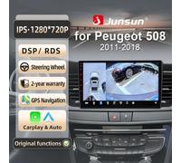 Junsun para Peugeot 508 2011-2018 9 Polegadas 4GB 64GB Android 13 Car Stereo GPS Navegação Carplay Rádio Auto DSP Bluetooth FM Suporte Controle Volante USB AUX Entrada Câmera de Ré Pronto Tela V1C(2+3