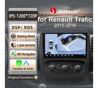 Junsun para Renault Trafic 2015-2019 9 Polegadas 4GB 64GB Android 13 Car Stereo GPS Navegação Carplay Rádio Auto DSP Bluetooth FM Suporte Controle Volante USB AUX Entrada Câmera de Ré Pronto Tela V1Pl