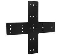 Junterone 1 Pièce Plaque de Raccord en Croix, Plaque de Renfort Lourde en Métal Revêtue de Poudre pour L'Assemblage de Pergolas, Connexions en X-Truss