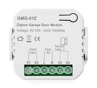 Junterone 1 Pièce Tuya Zigbee Smart Garage Door Controller Universal Garage Door Remote Control White App Voice Timing Control For Home