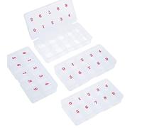 Junterone 10 Espace Transparent Faux Nail Art Conseils BoîTe de Rangement Nail Strass Glitter BoîTe de Rangement Conteneur Numeral Grid Boxes