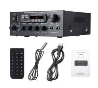 Junterone 1200W 220V Bluetooth Amplificador HiFi Amplificateur NuméRique 33BT StéRéO LED Amplificateur Audio NuméRique Aux FM Radio Prise UE