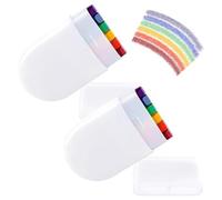Junterone 2 Pièces de Peinture pour le Corps Arc-En-Ciel - Drapeau Du Jour de la Fierté Gay - Peinture pour le - Crayon à Rayures Arc-En-Ciel LGBT pour le Jour de la Fierté Gay