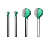 Junterone 4 Pièces 6mm Boule Nez Rond Sculpture Bit Cove CNC Fraise Boule Fin Rainure Routeur Bits Carbure Outils de Travail Du Bois