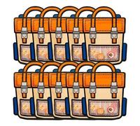 Junterone 40 Pièces d'emballage Cadeaux Dessin Animé Sac D'École Forme Bonbons Snack Auto-Bloquants pour Enfants Décorations de Fête d'anniversaire Cadeaux, B