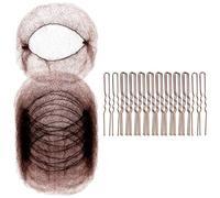 Junterone 50 Filets à Cheveux en et 100 Filets à Cheveux en Forme de U pour les Travailleurs de la Restauration, Filets à Cheveux pour Femmes et Marron