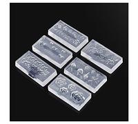 Junterone 6 Pcs Mode 3D Gel de Silice Moule pour Nail Art DIY DéCoration