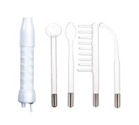 Junterone Appareil de Thérapie par Haute Fréquence pour la Peau, Portable, en Plastique Blanc, Verre et Métal, pour le Traitement de L'Acné, le Resserrement de la Peau et la Réduction des Rides, Fiche