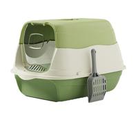 Junterone Bac à Litière pour Chat Entièrement Fermé, Résistant Aux Éclaboussures, Toilettes pour Chat Respirantes et Amovibles, Accessoires pour Chat