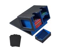 Junterone Boîte de de Cartes Présentoir de Cartes avec Plateau à Dés Deck Box Deck Box Contenant plus de 160 Cartes à Collectionner Boîte de Rangement Deck Box Bleu