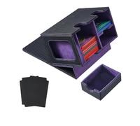 Junterone Boîte de de Cartes Présentoir de Cartes avec Plateau à Dés Deck Box Deck Box Contenant plus de 160 Cartes à Collectionner Boîte de Rangement Deck Box Violet