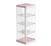 Junterone Boîte de Rangement de Bureau, Coffre Empilable, Boîtes à Tiroirs, Couche de Bureau à Plusieurs Compartiments, Tiroirs en Plastique, Rose Parfait