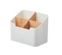 Junterone Boîte de Rangement Multifonction TV Climatiseur Télécommande Organisateur Boîte à Mouchoirs Pratique Rangement Cosmétique à Domicile Blanc