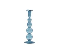Junterone Bougeoir en Verre Romantique Vintage Verre Chandelier Hydroponique Vase Transparent Style Européen Cadeau Bleu Transparent