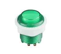 Junterone Bouton Poussoir Illuminé en Plastique de Qualité pour Machine de 1PCS, avec Éclairage LED, Illuminateur de Lumière, 24mm Arcade Game Console Button avec 4 Bornes B