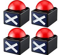 Junterone Buzzer de RéPonse de 4 Prises, Bouton de Lecture Sonore D'Alarme de Buzzer de avec de Questions-RéPonses LéGer Got Talent Buzzer Game Toy pour Les Enfants