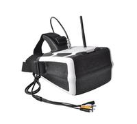 Junterone Casque de Réalité Virtuelle FPV 5,8 GHz avec Récepteur D'Affichage de 7 Pouces 1280x800 40CH -Compatible pour Drones FPV - Prise EU