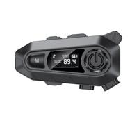 Junterone Casque Moto Intercom Bluetooth Casque sans Moto Etanche Appel Mains Casque Noir