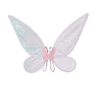 Junterone Costume D'Aile de Fée Papillon pour Femme et Fille, Ailes D' de Princesse Scintillantes pour Halloween, Costume de Cosplay Rose