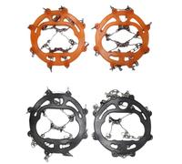 Junterone Crampons en Acier Inoxydable Antidérapants pour Skis, Boue, Glace et Neige, Couvre-Chaussures Antidérapants, Chaînes pour Chaussures d'alpinisme Antidérapantes