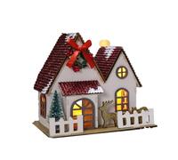 Junterone Décoration de Noël Pendentif Maison en Bois Bricolage Ornements de Noël Ornements de Bureau Ornements Suspendus B