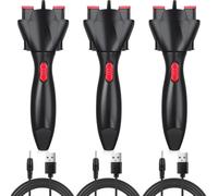 Junterone Ensemble de 3 Pièces Machine à Tresser Électrique Automatique Noir Machine à Friser les Cheveux à Faire Soi-Même Machine à Tresser Automatique pour Femmes et Filles