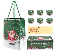 Junterone Ensemble de Boîtes Cadeaux de Noël pour l'argent - Boîte Cadeau D'Explosion pour l'argent de Noël pour Offrir de l'argent - Tirer (Vert 6 Pièces)