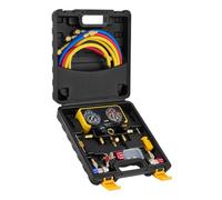 Junterone Ensemble de Jauge de Collecteur de Climatisation pour Réfrigérants R134a R12 R22 R502, Ensemble de Jauge de Climatisation Automobile, Kit de Jauge de Réfrigérant de Précision