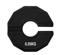 Junterone Gym Micro-Plates Haltère Poids Fractionné Plaques en Caoutchouc Poids Fractionné Plaques Add-on Change Noir 0,25 Kg
